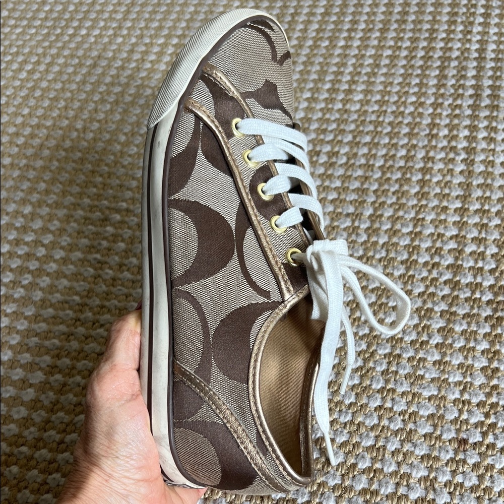 Coach Brown & Khaki Signature Canvas Sneaker